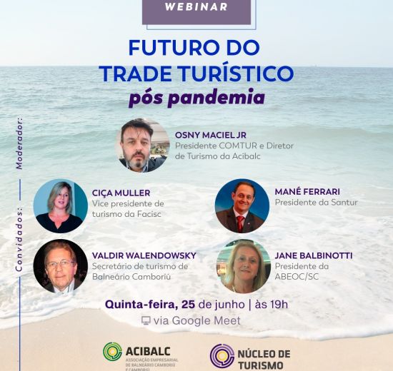 Acibalc promove webinar para discutir o futuro do trade turístico pós pandemia do coronavírus