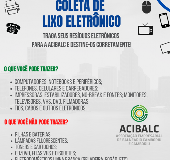 Descarte seu lixo eletrônico na Acibalc