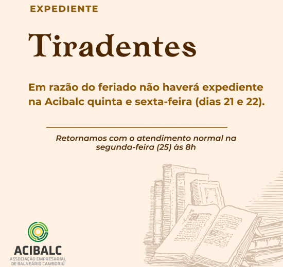 Expediente Feriado Tiradentes