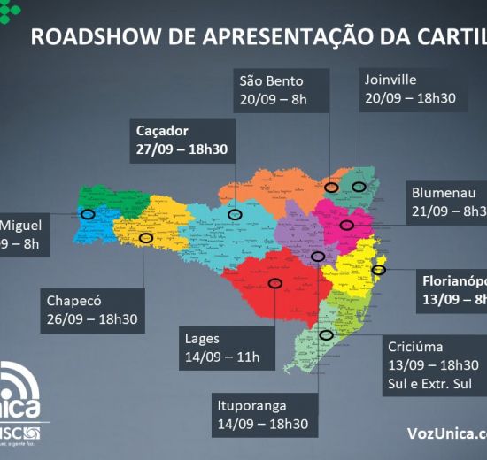 Facisc fará roadshow para entrega de cartilha Voz Única a candidatos no Estado 