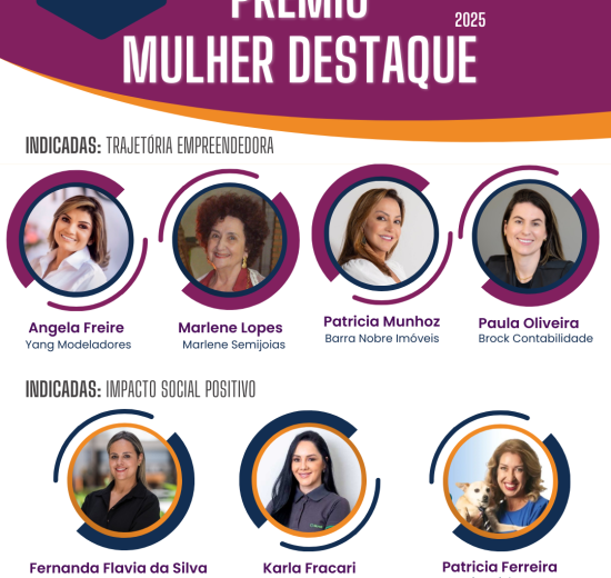 Prêmio Mulher Destaque 2025 anuncia indicadas e abre votação